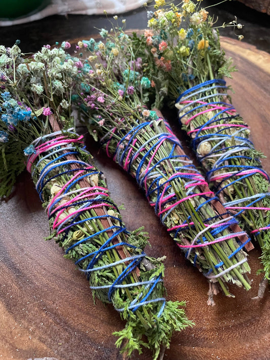 Ostara, Cedar, Mint, Jasmine and Sandalwood Smudge Stick