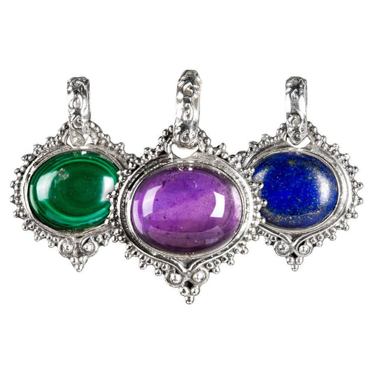 Sterling Silver Oval Pendant