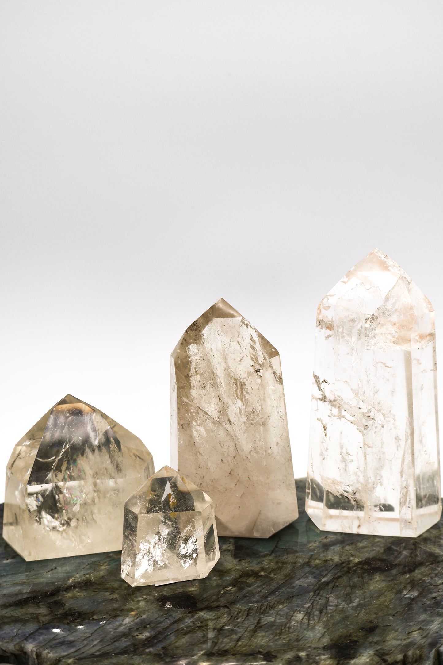 Clear Quartz Towers with Inclusions (Single Terminated)