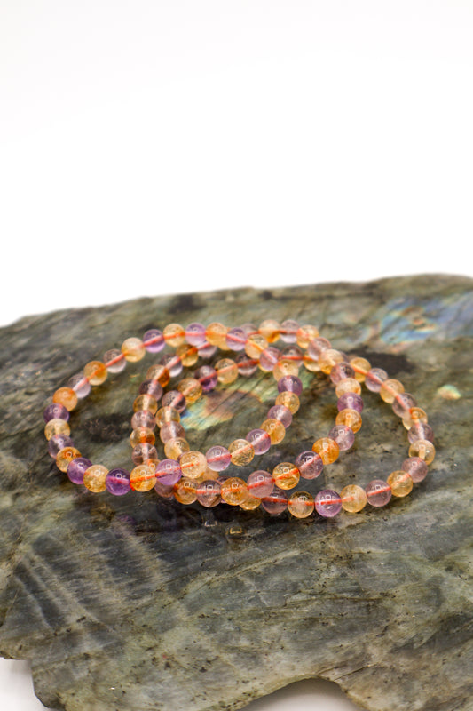 Amethyst and Citrine Ametrine Bracelets (6mm)