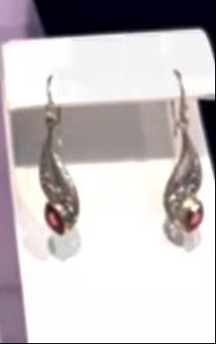 Swarovski Earrings with Garnet