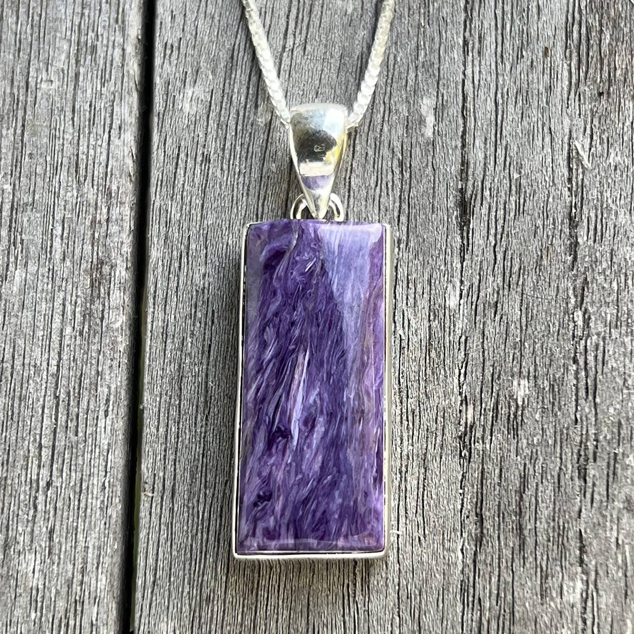 Charoite Pendant Sterling Silver