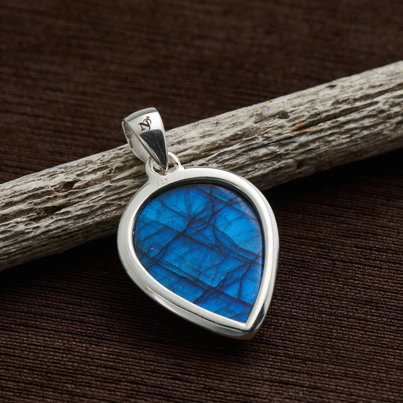 Blue Fire Labradorite Sterling Silver Pendant