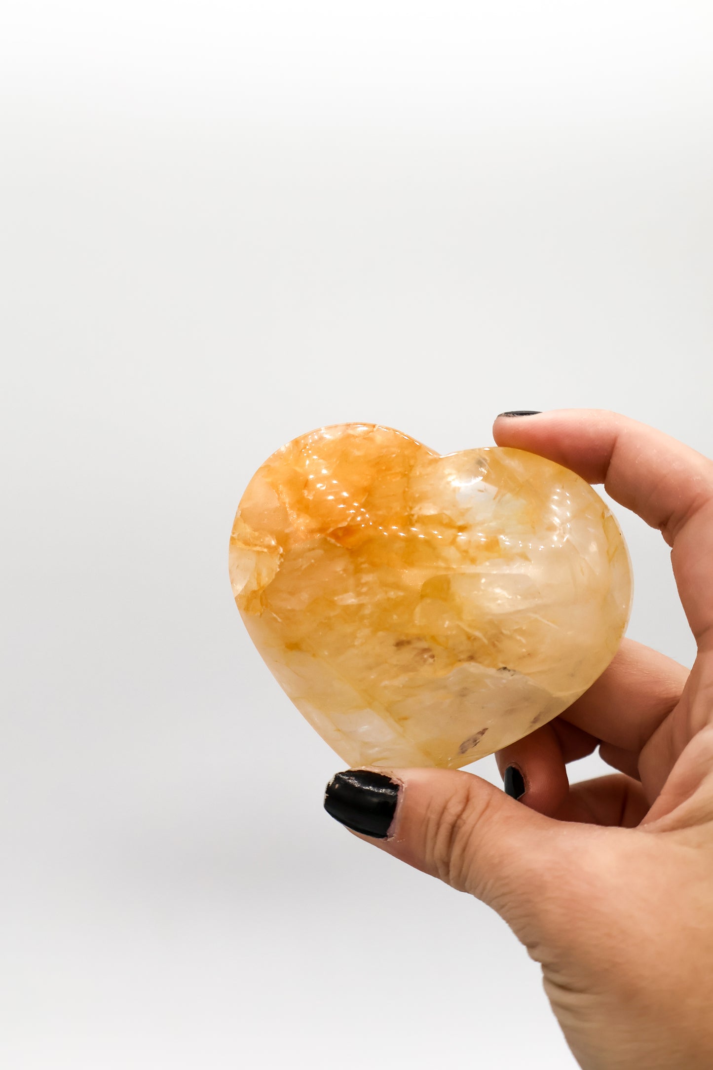 Golden Healer Crystal Heart