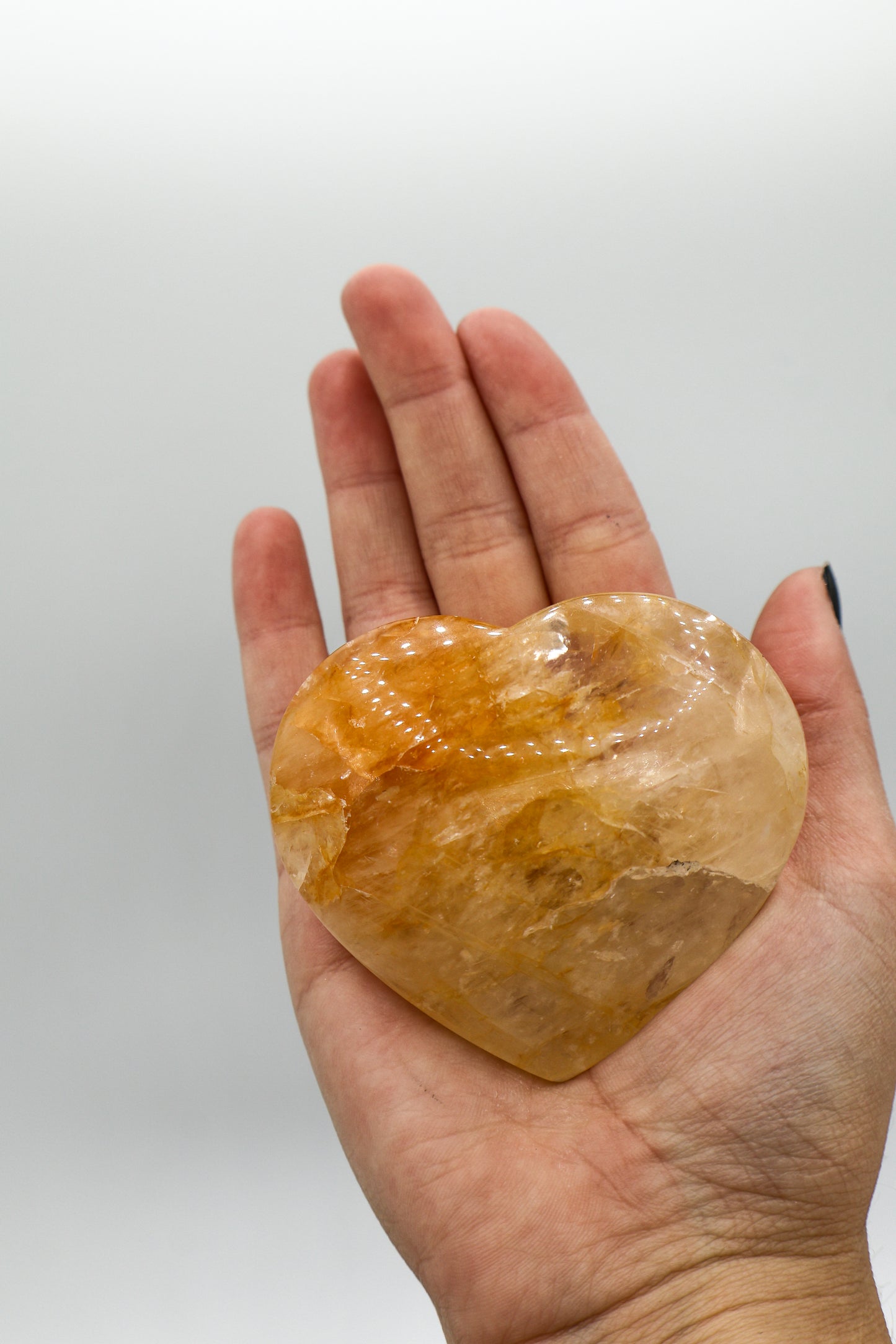 Golden Healer Crystal Heart