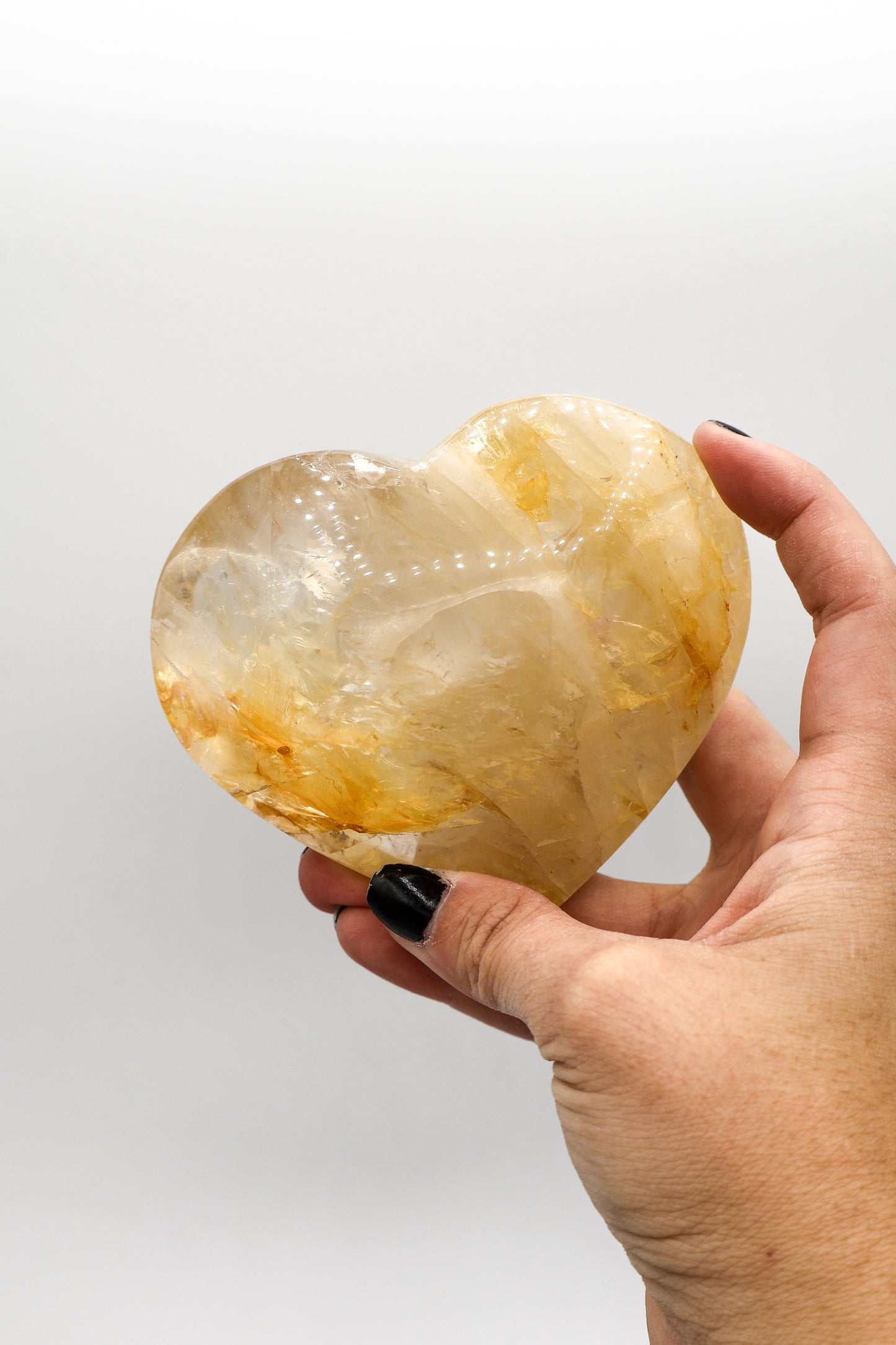 Golden Healer Crystal Heart