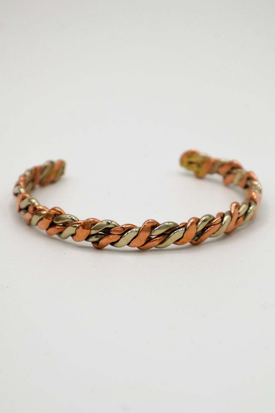 Elegant Multi-Tone Copper Bangle Bracelets