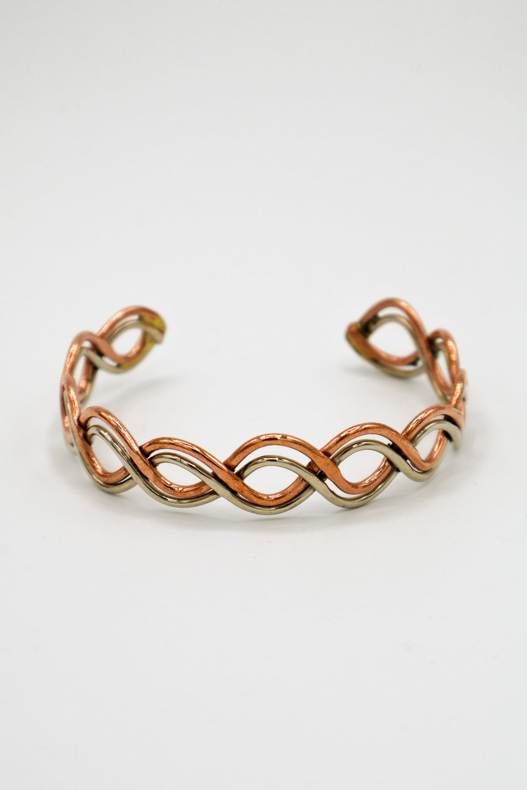 Elegant Multi-Tone Copper Bangle Bracelets