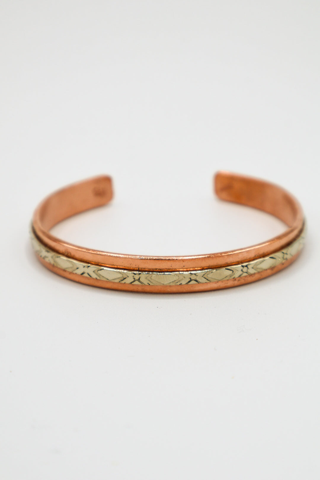 Elegant Multi-Tone Copper Bangle Bracelets