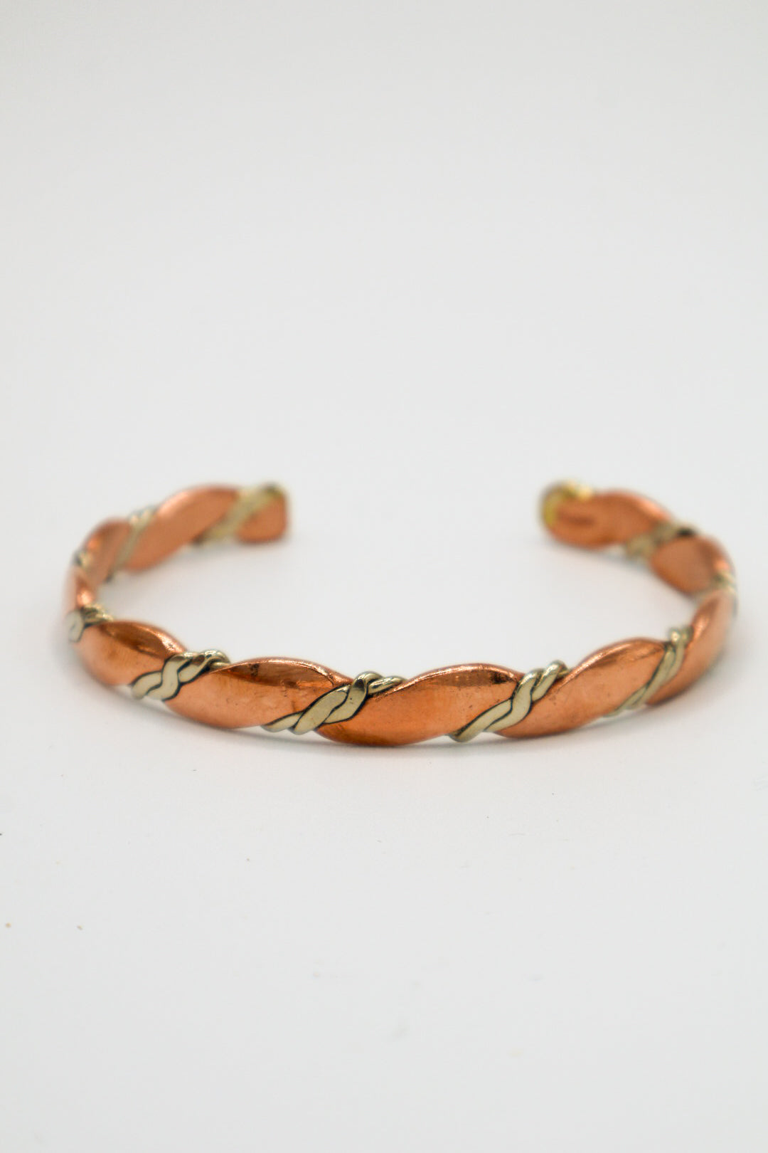 Elegant Multi-Tone Copper Bangle Bracelets