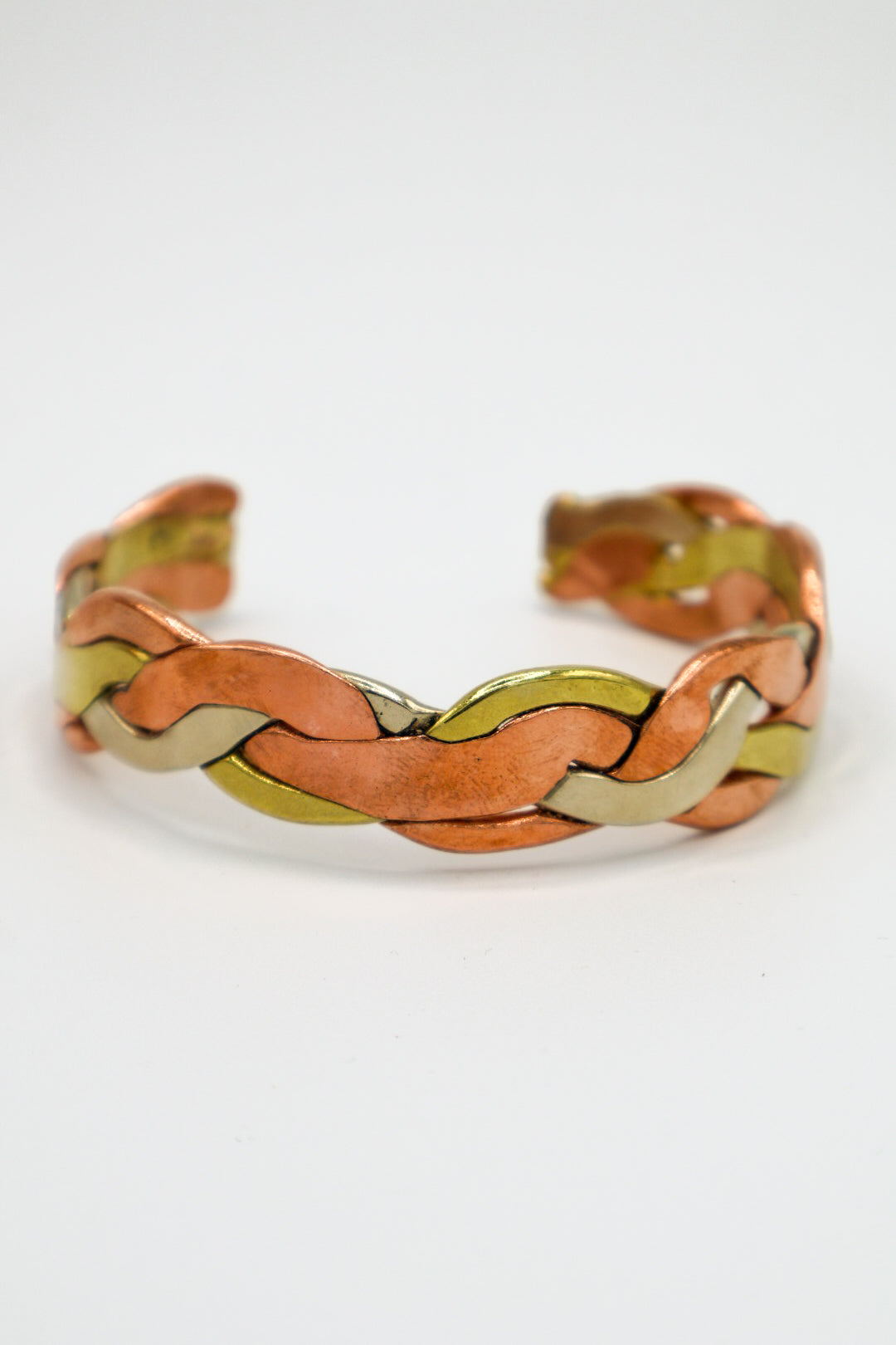 Elegant Multi-Tone Copper Bangle Bracelets