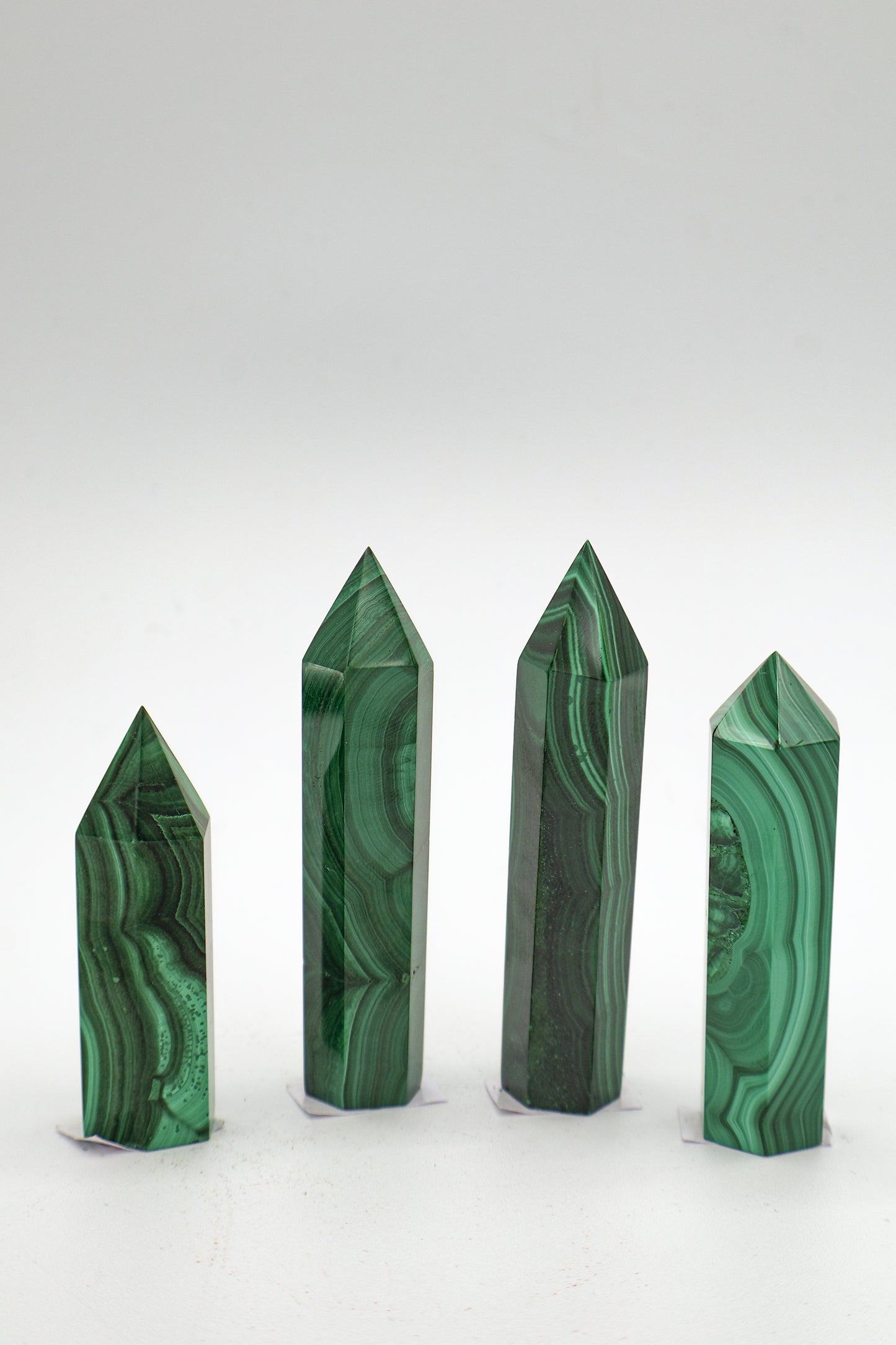 Malachite Tower Obelisk Point Crystal (Single Terminated)