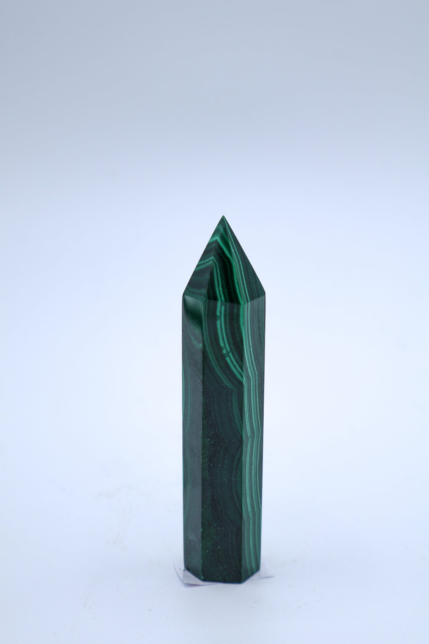 Malachite Tower Obelisk Point Crystal (Single Terminated)