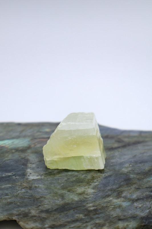 Green Calcite Cube Raw Rough Pocket Stone