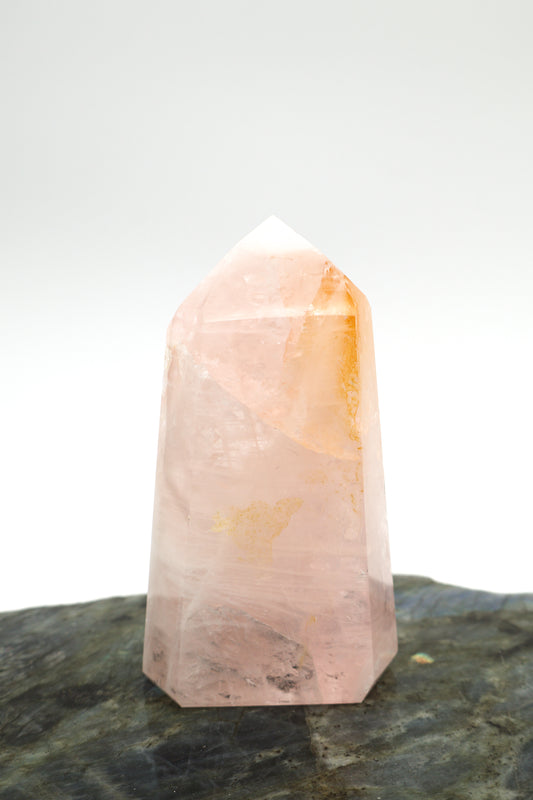 Rose Quartz Golden Healer Point