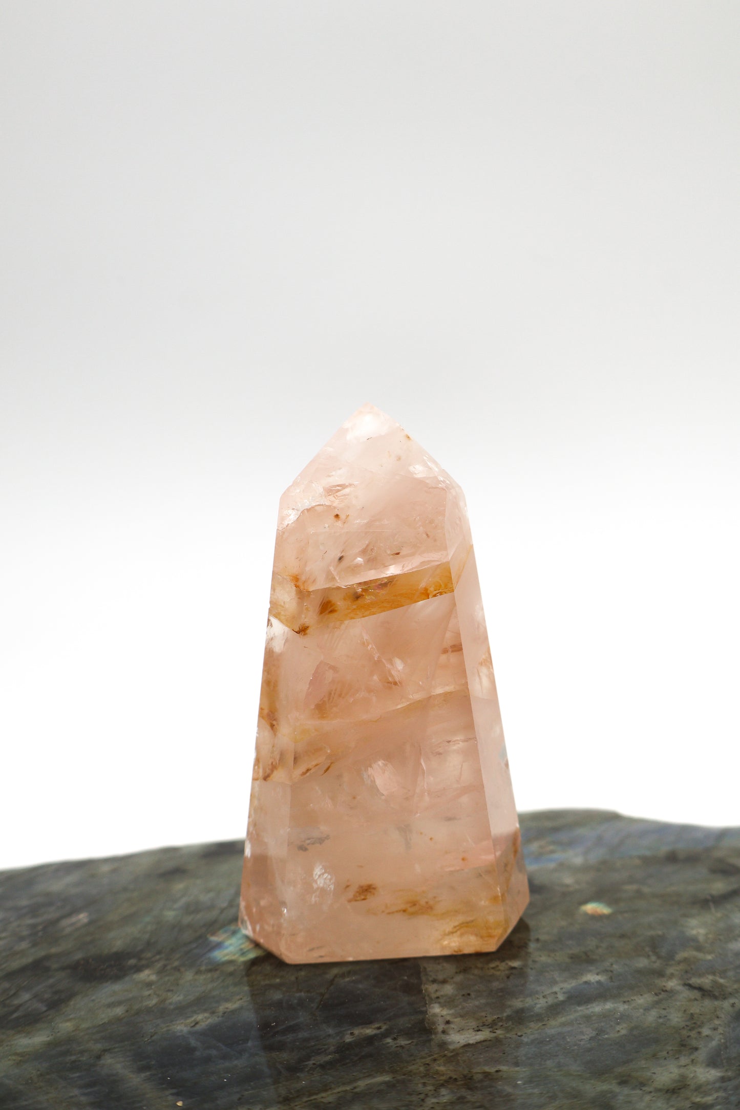 Rose Quartz Golden Healer Point