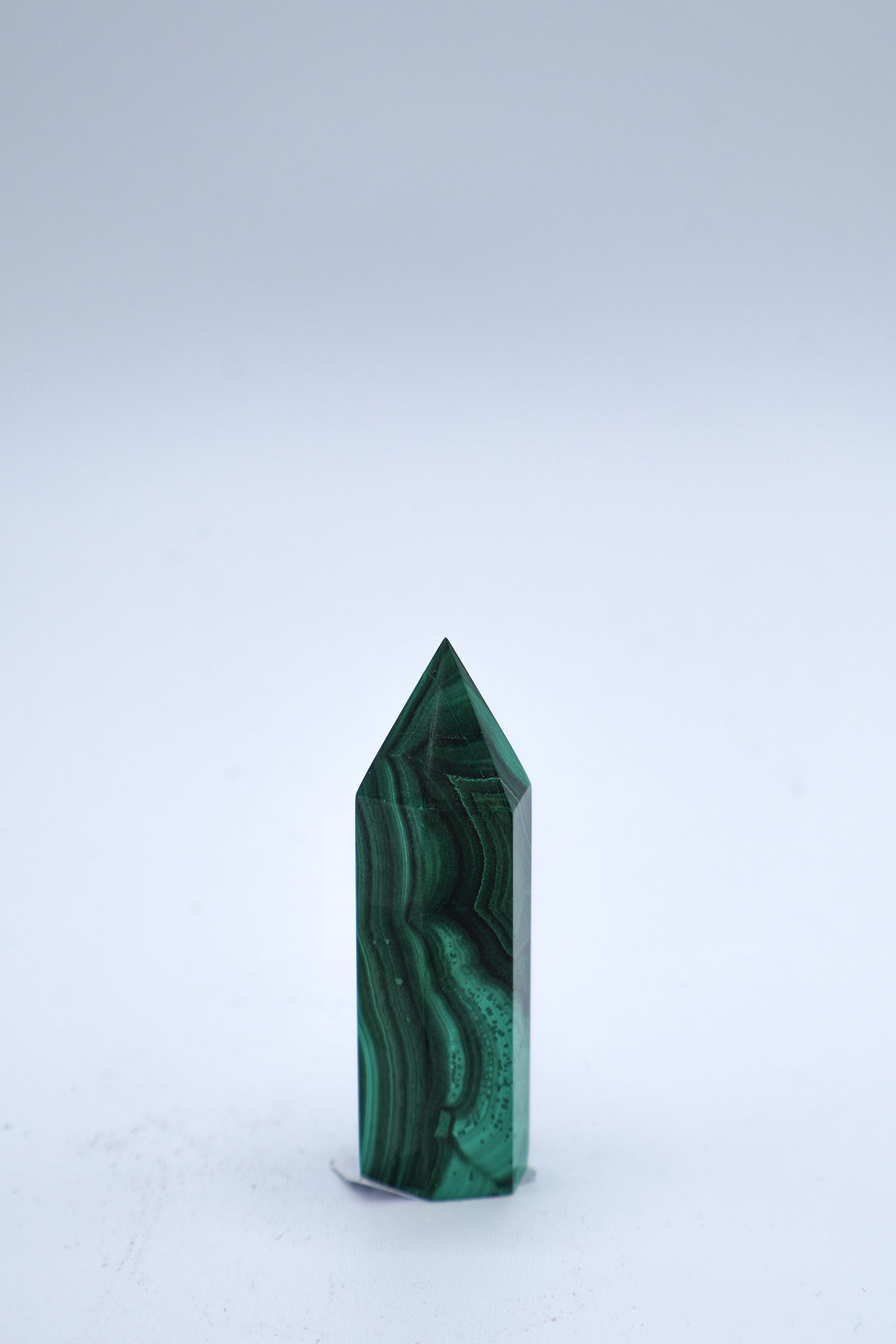 Malachite Tower Obelisk Point Crystal (Single Terminated)