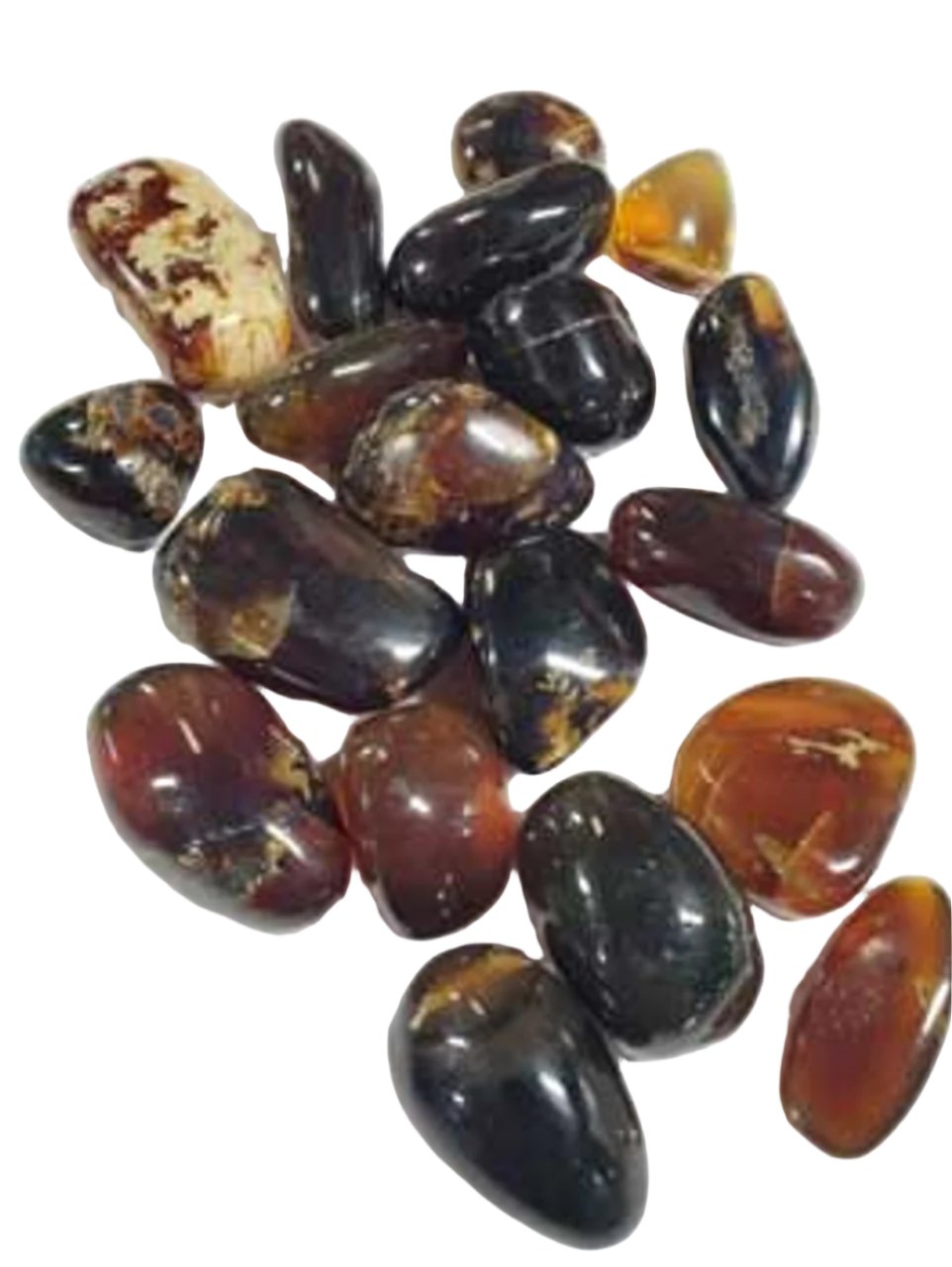 Amber Zebra Tumbled Pocket Stone